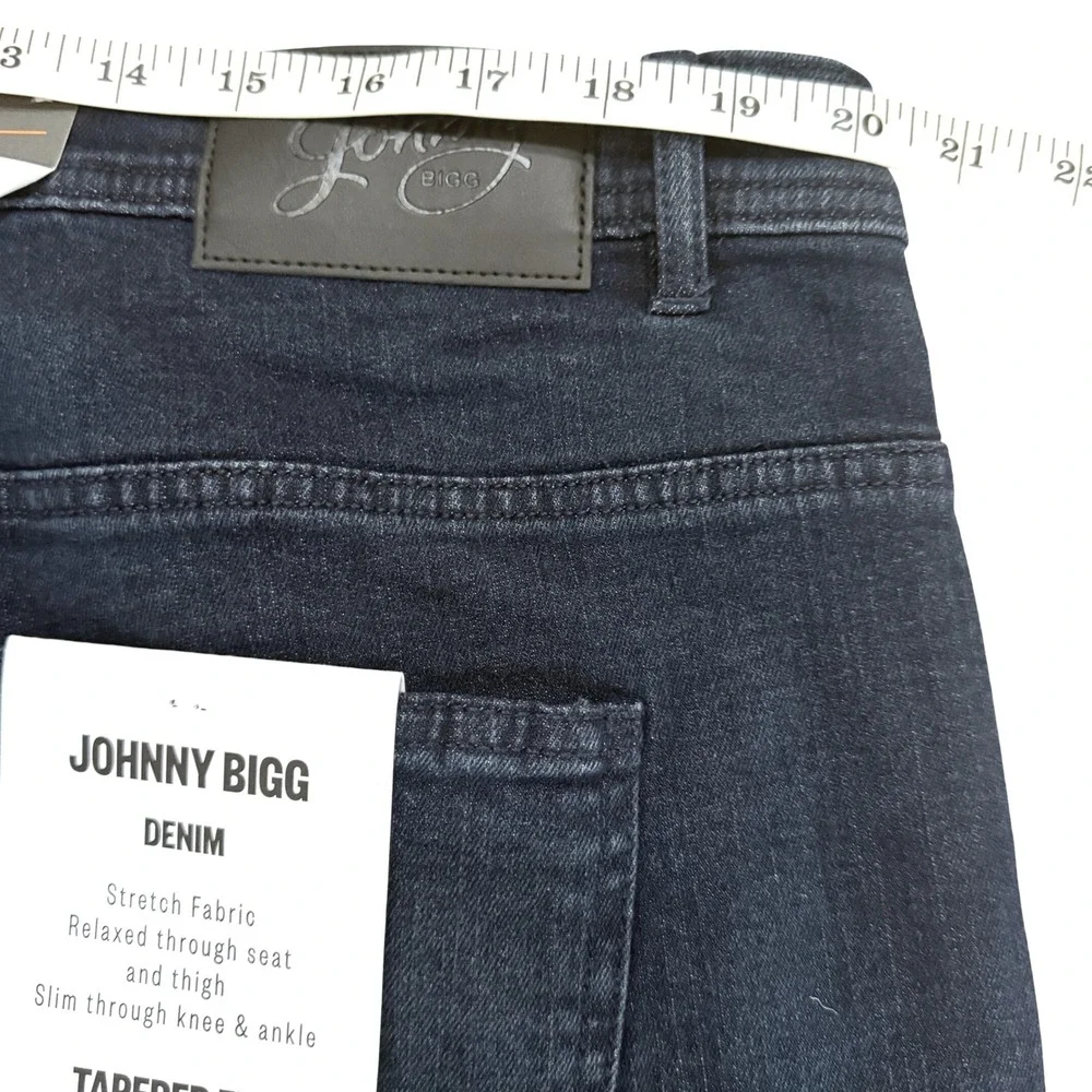 NWT Johnny Bigg Mens Ronnie Tapered Fit‎ Jeans Dark Wash Stretch Denim Size 42